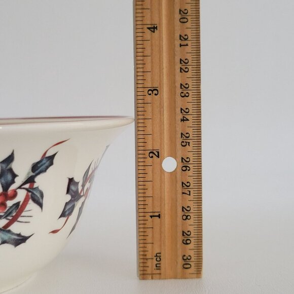 Lenox Winter Greetings Sentiment Bowl, Home for the Holidays, Red Cardinal Bird - Picture 9 of 10